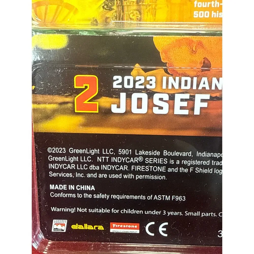 #2 Josef Newgarden IndyCar Toy - Red, Yellow, White
